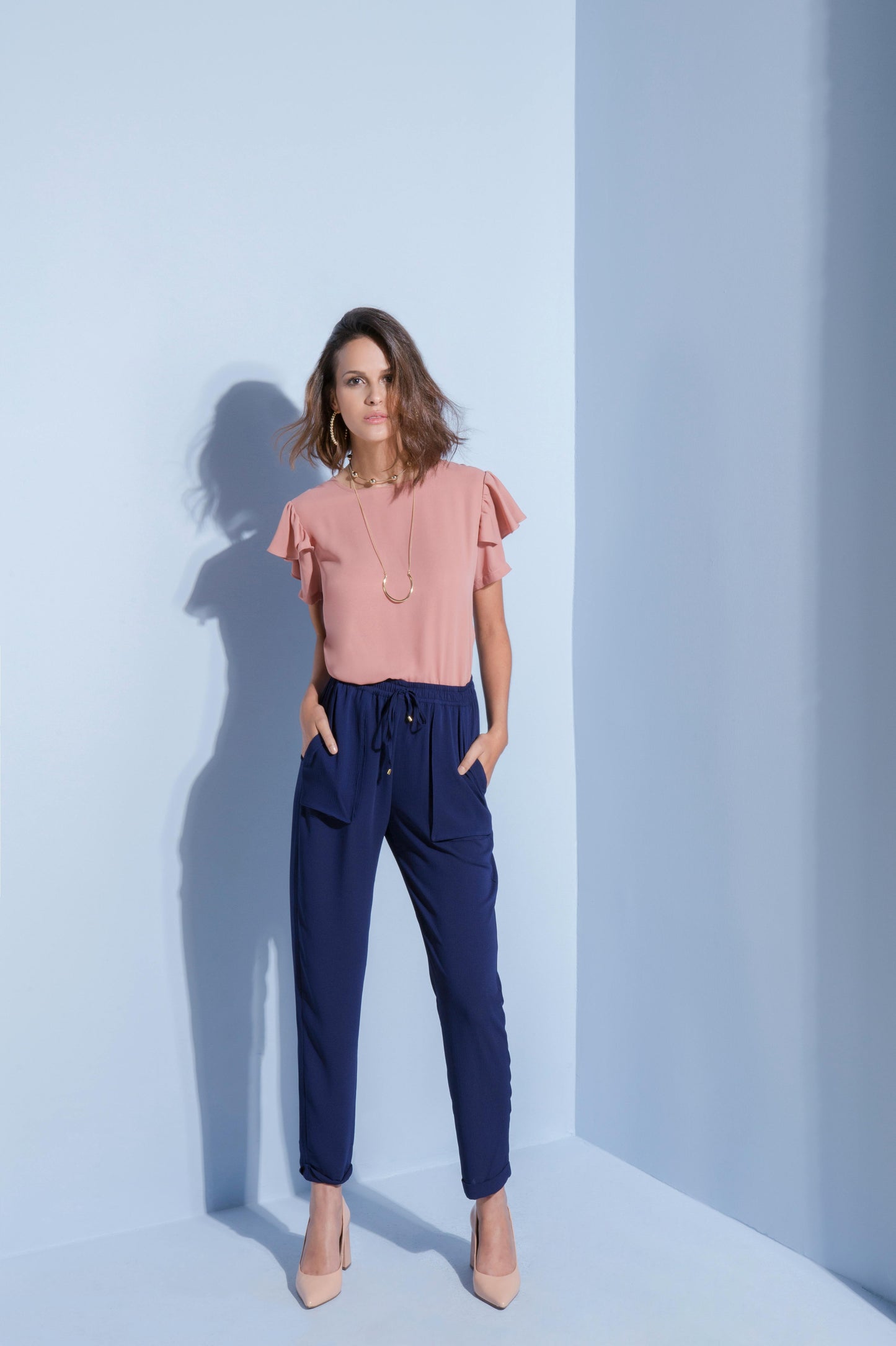 Ensemble "Rose Poudré & Bleu Nuit"