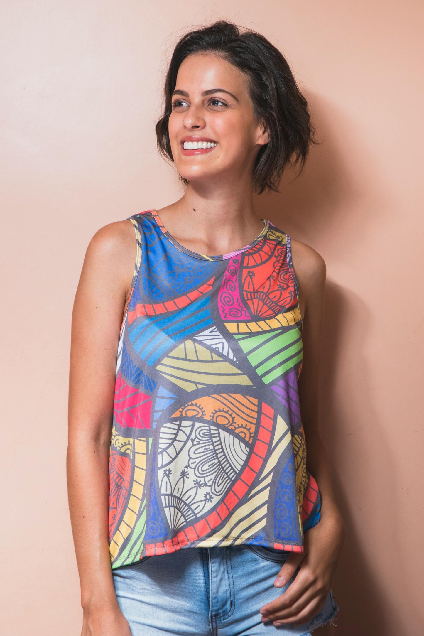 Top à imprimé ethnique