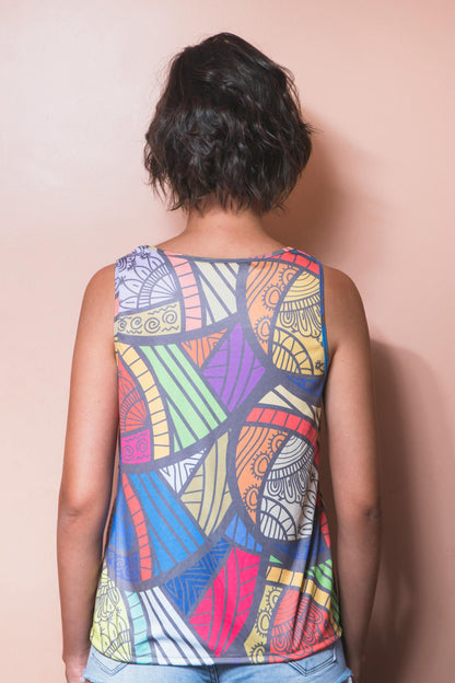 Top à imprimé ethnique