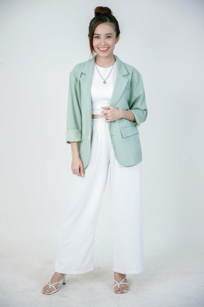Blazer pour femme en vert menthe