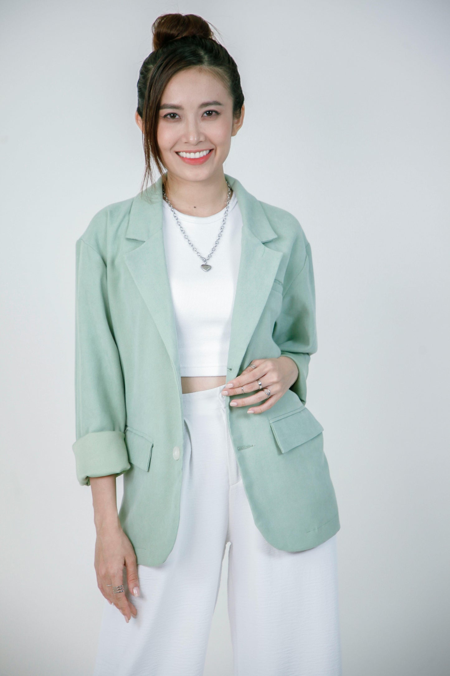 Blazer pour femme en vert menthe